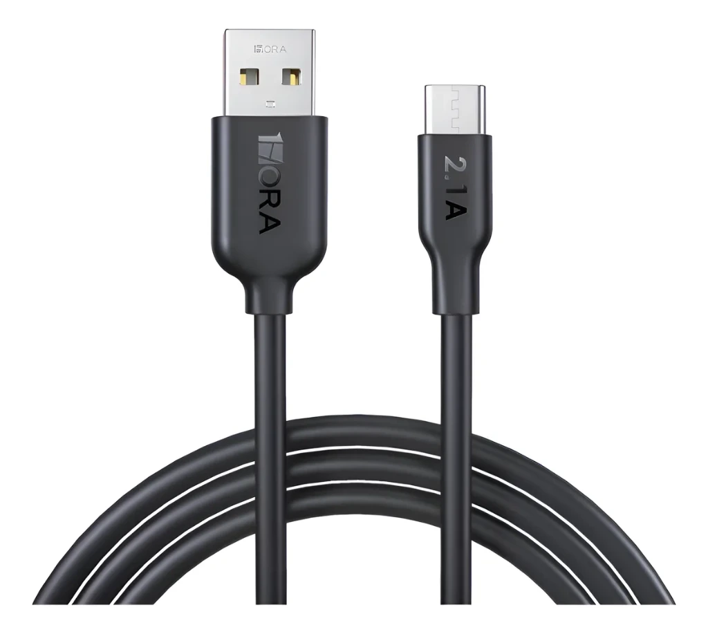Cable USB-A a USB-C de 1 Metro color negro, 1HORA