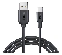 Cable USB-A a USB-C de 1 Metro color negro, 1HORA