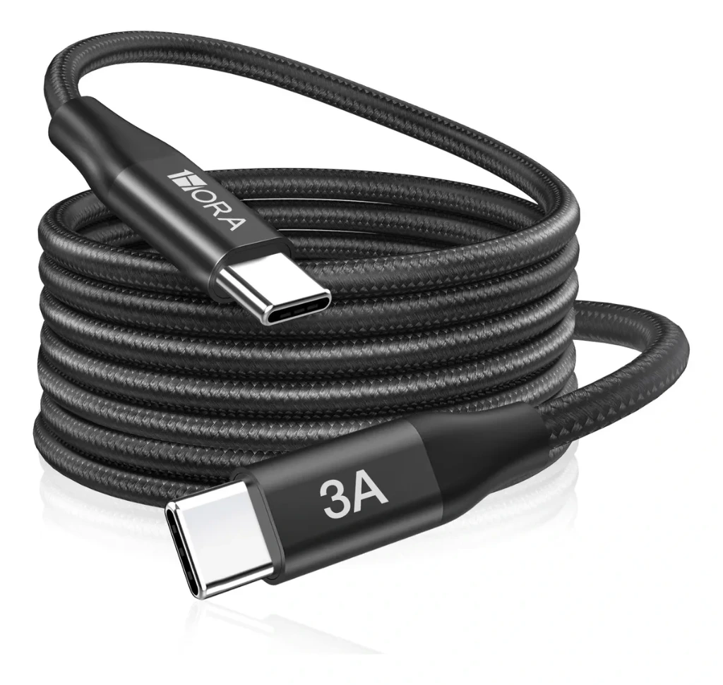 [2P-CAB267] Cable USB-C a USB-C Trenzado de 2 Metros - Carga Rápida y Transferencia de Datos, 1HORA